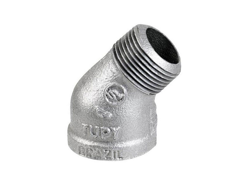 Cotovelo 45º Macho e Fêmea NPT MP – Diâmetro 1/2″ a 2″